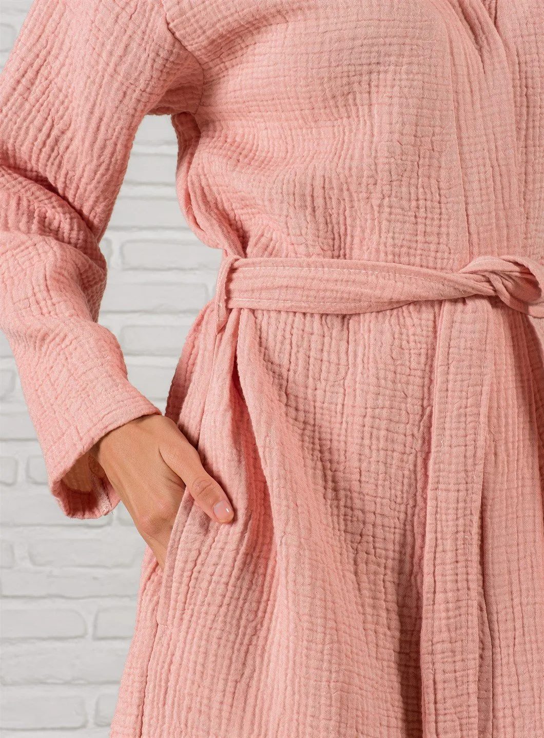 Airy Cocoon Muslin Gauze Turkish Spa Robe
