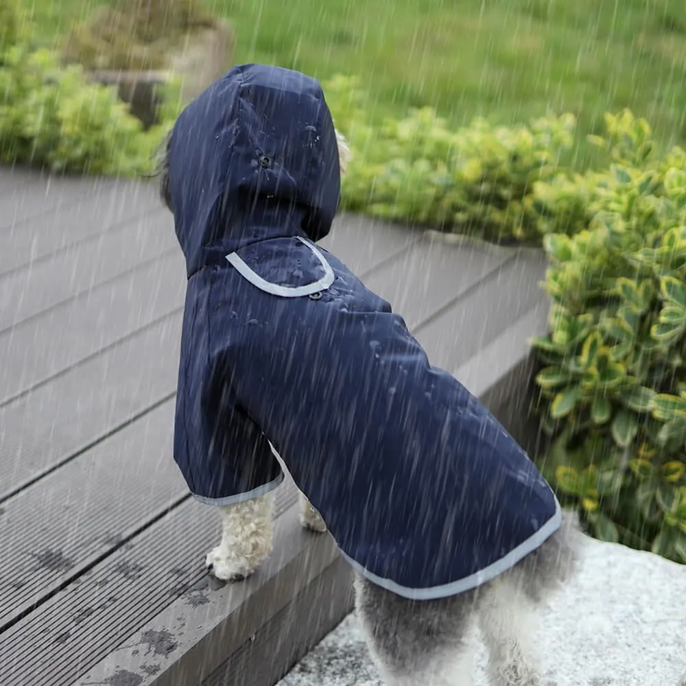 AllPetSolutions Reflective Waterproof Dog Rain Coat, Grey - S / M / L