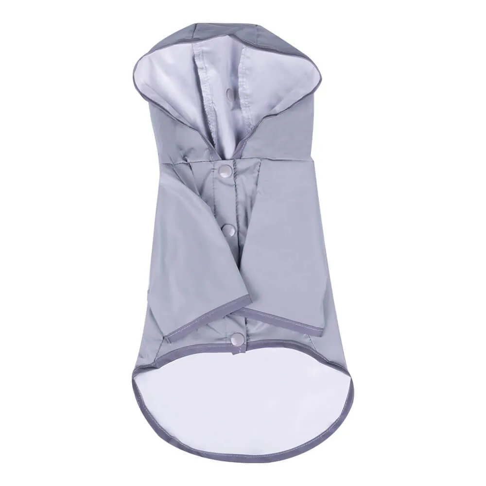 AllPetSolutions Reflective Waterproof Dog Rain Coat, Grey - S / M / L