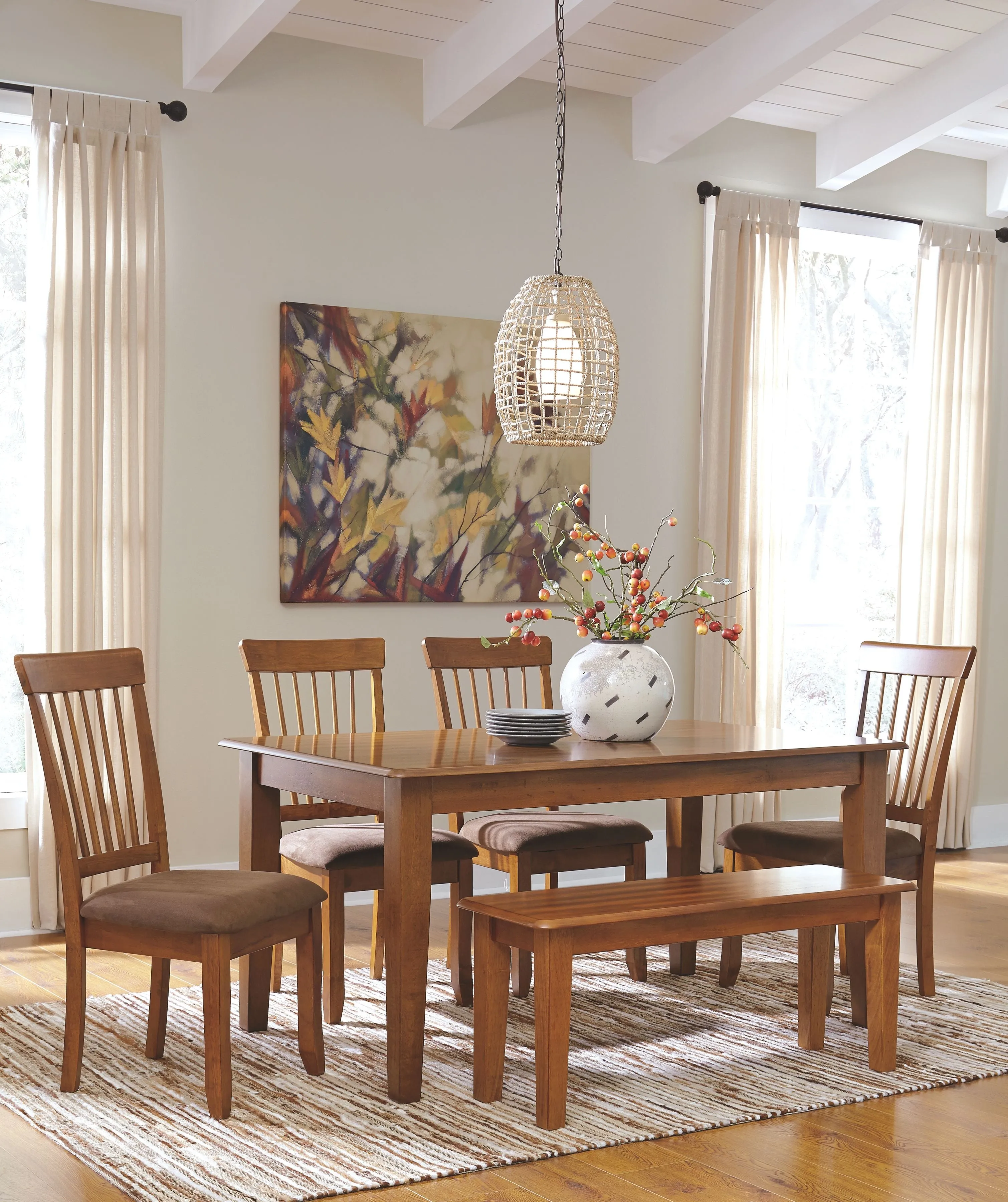 Berringer - Rustic Brown - Large Dining Room Bench