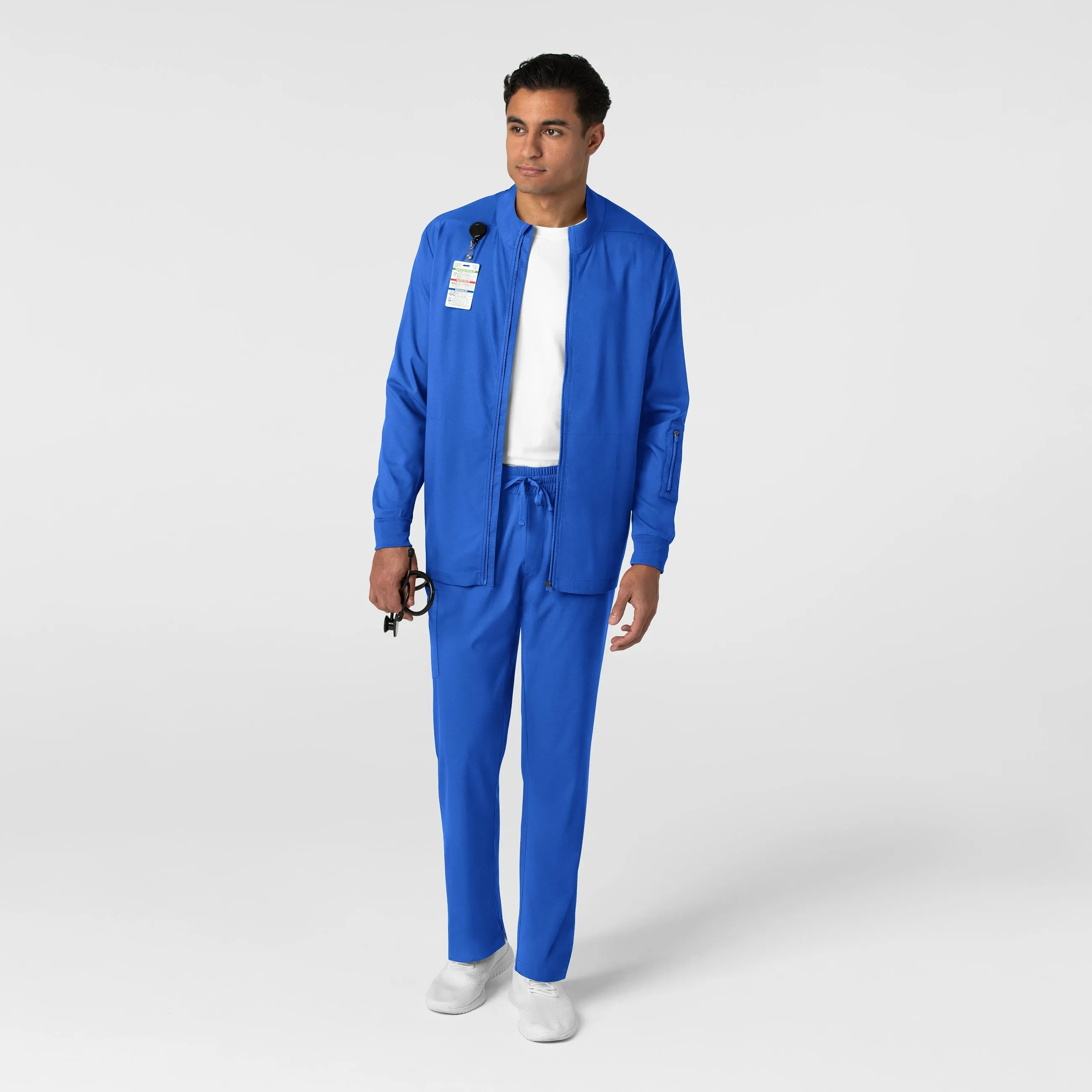Boundless Men's Warm Up Scrub Jacket - Royal