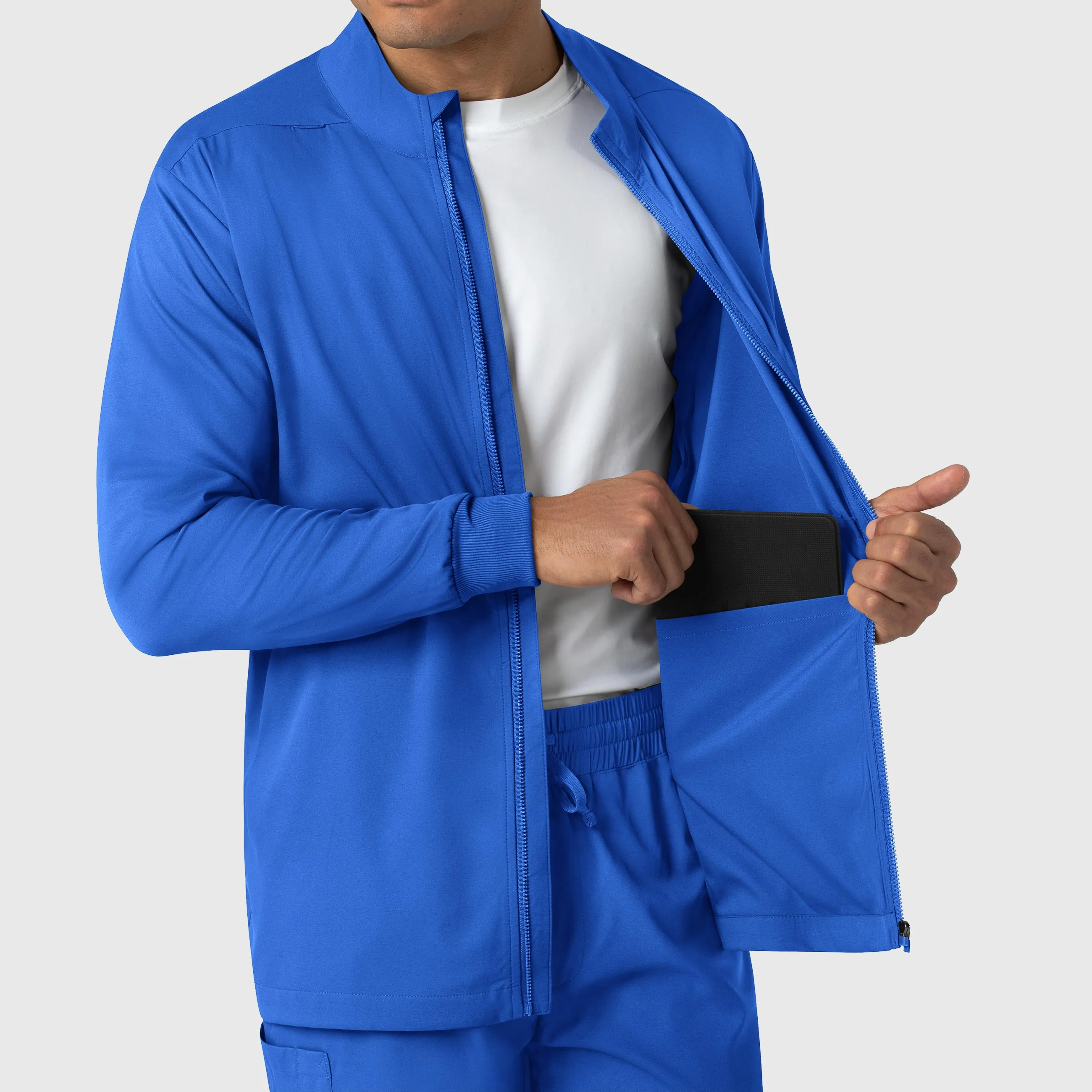 Boundless Men's Warm Up Scrub Jacket - Royal
