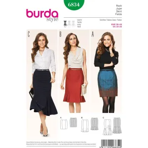 Burda Style B6834 Skirt Sewing Pattern