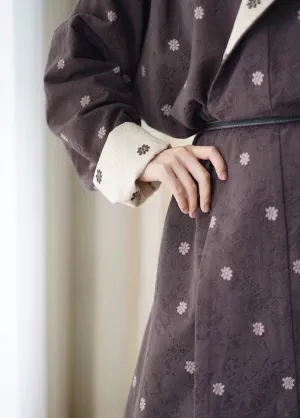 Chuju 雏菊 Daisy Reversible Cotton Tang Yuanlingpao Robe Jacket
