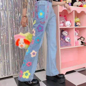 Colorful Daisy Denim Pants SD01318