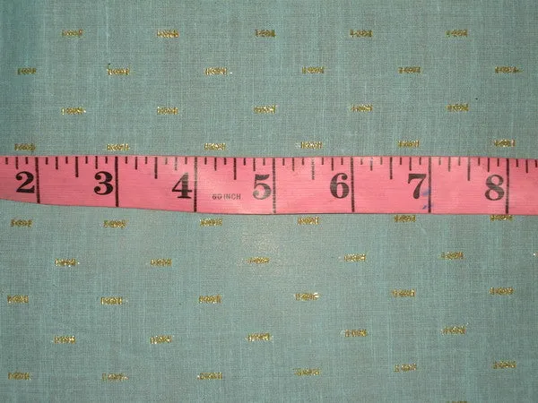 Cotton organdy floral printed fabric Aqua Blue Color
