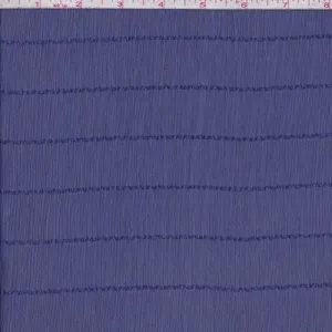 Deep Violet Blue Stripe Crinkle Chiffon Fabric
