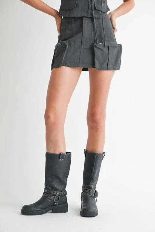 Emory Park Exposed Cargo Pocket Mini Skirt
