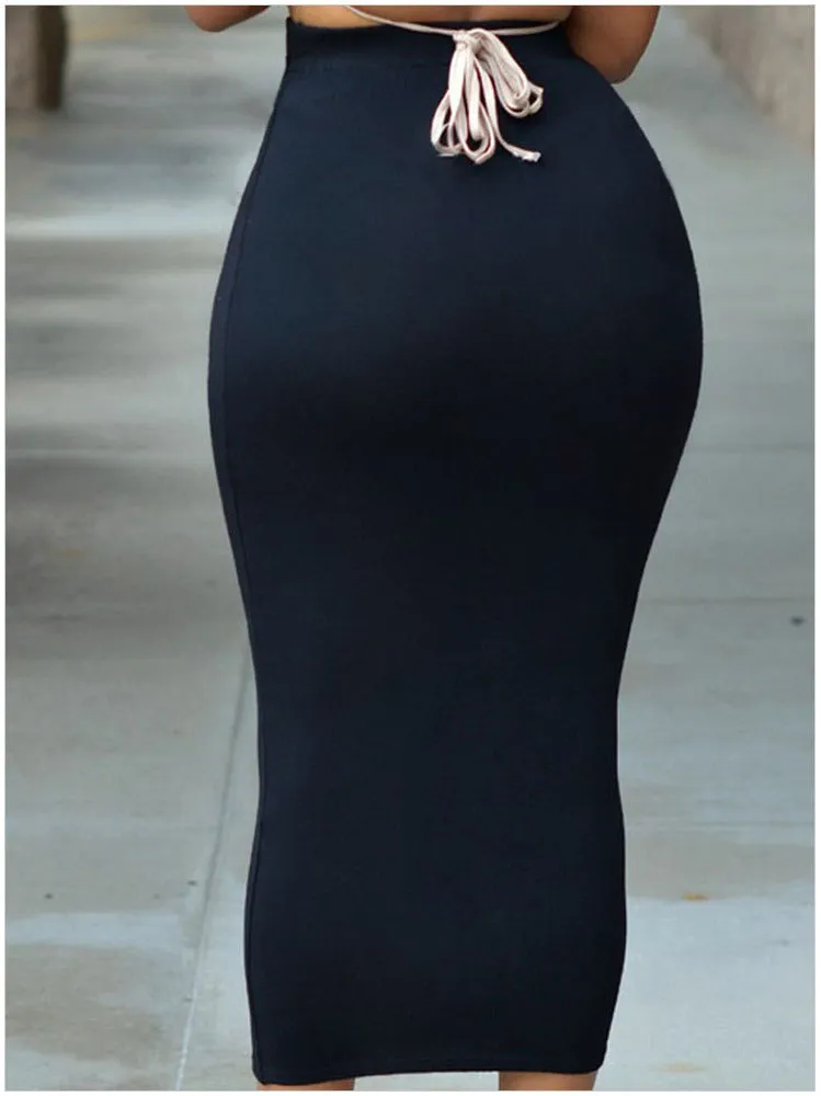 Europe Skirt All-Matching Trendy Unique Minimalist High Waist Hip Flattering Mini Skirt