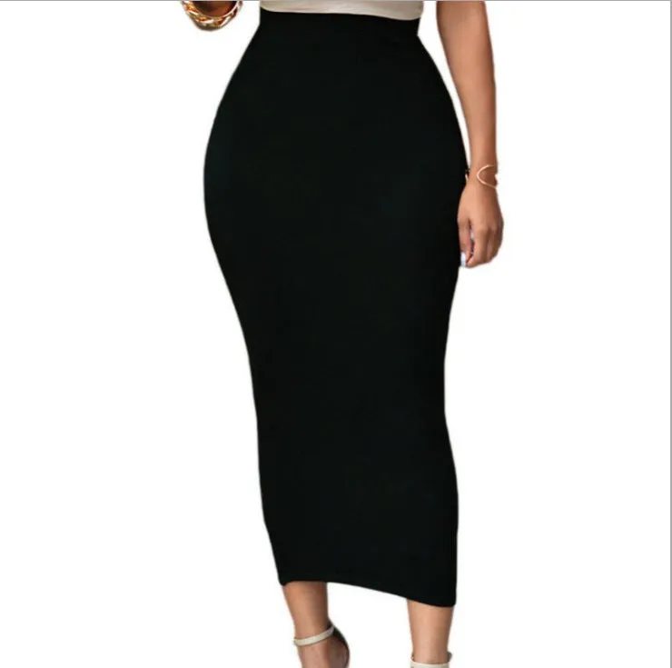 Europe Skirt All-Matching Trendy Unique Minimalist High Waist Hip Flattering Mini Skirt