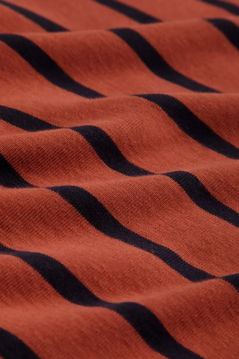 Jessamine L/S T-Shirt | Breton Stripe Terracotta