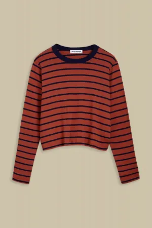 Jessamine L/S T-Shirt | Breton Stripe Terracotta