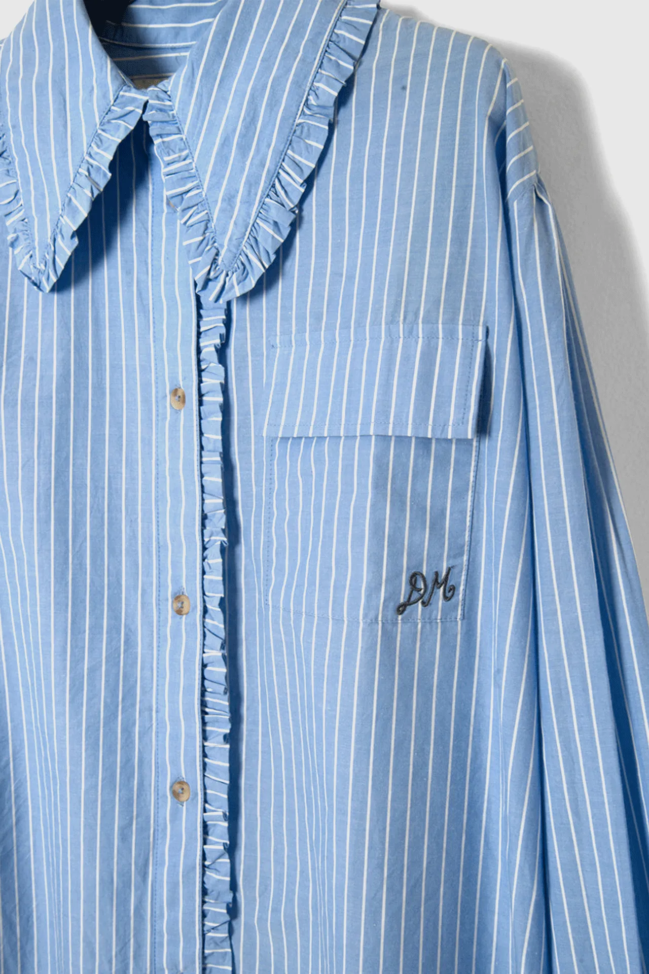 Kendall Ruffle Shirt - Blue