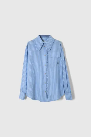 Kendall Ruffle Shirt - Blue
