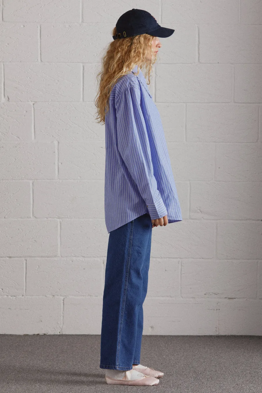 Kendall Ruffle Shirt - Blue