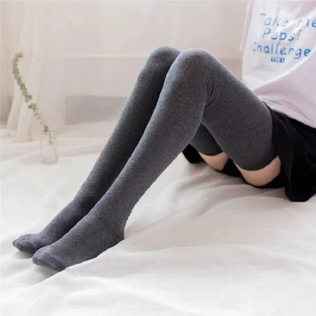 Long Cotton Comfortable Over Knee Stockings