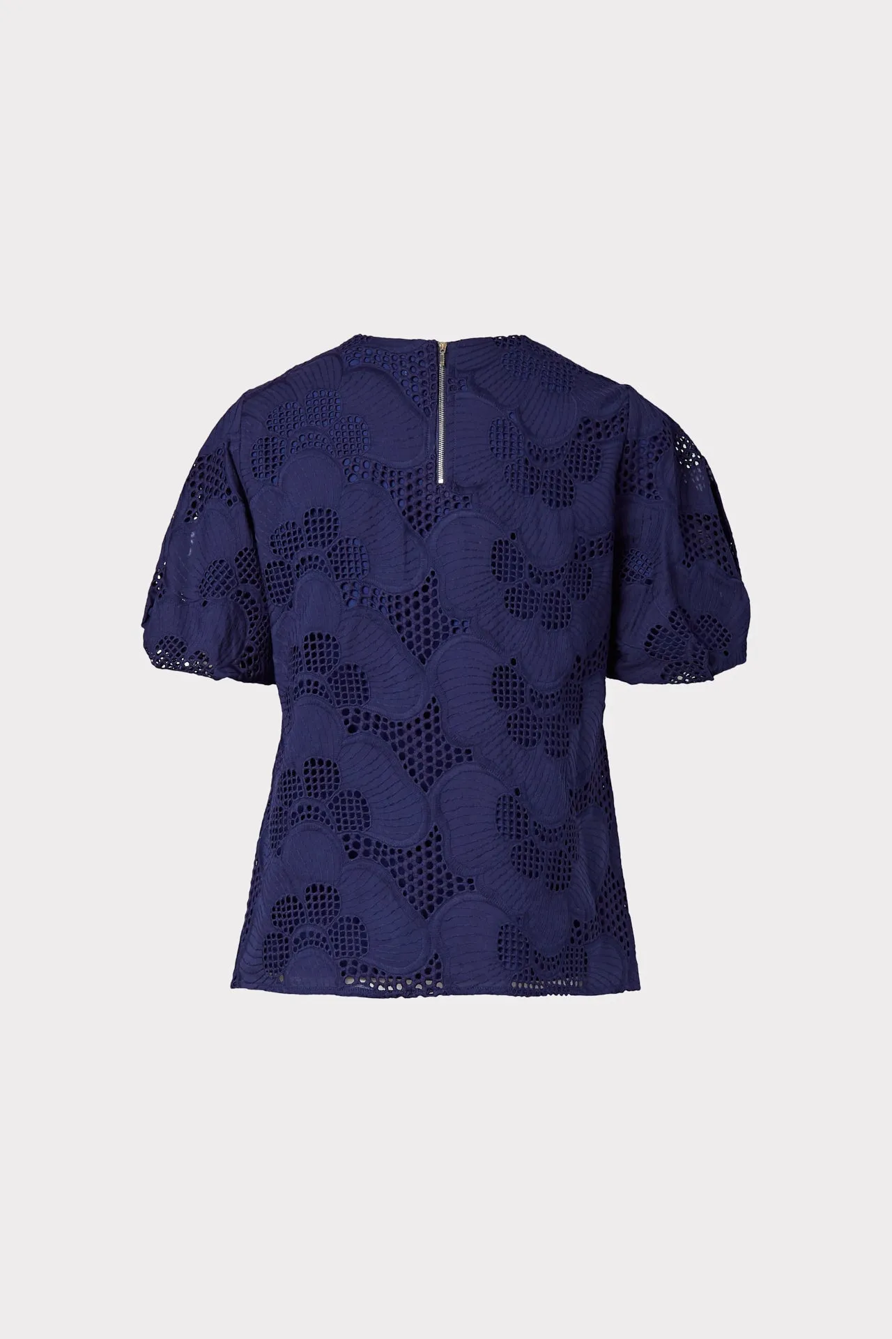 Maci Pieres Eyelet Puff Sleeve Top