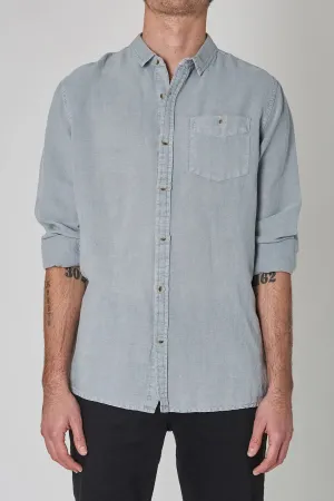 Men At Work LS Hemp Shirt - Washed Blue