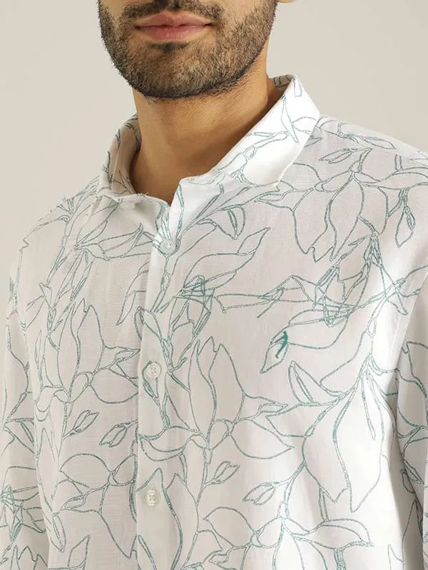 Men Printed Full Sleeve Viscose Blend Shirt