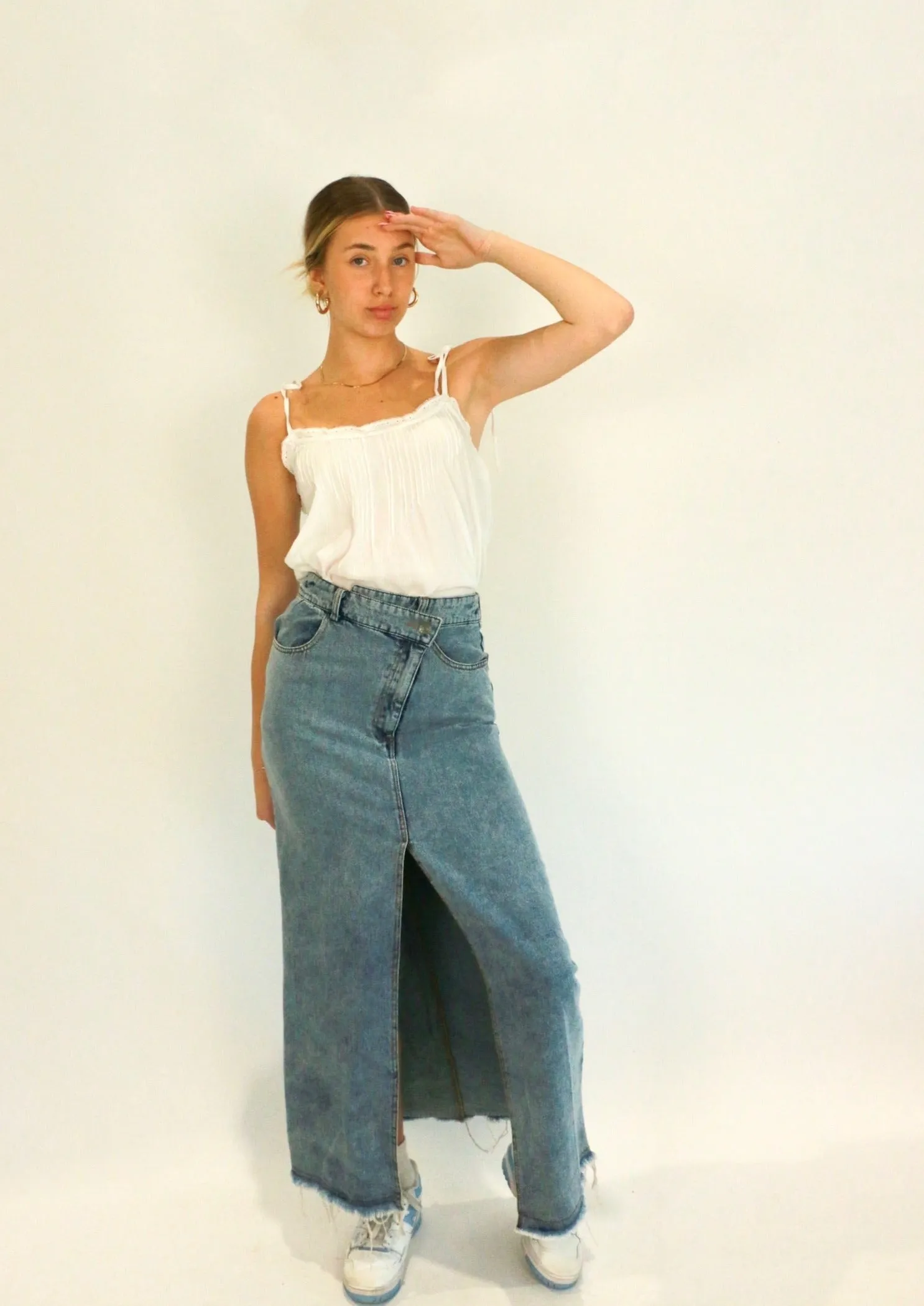 Nova Maxi Skirt | Denim