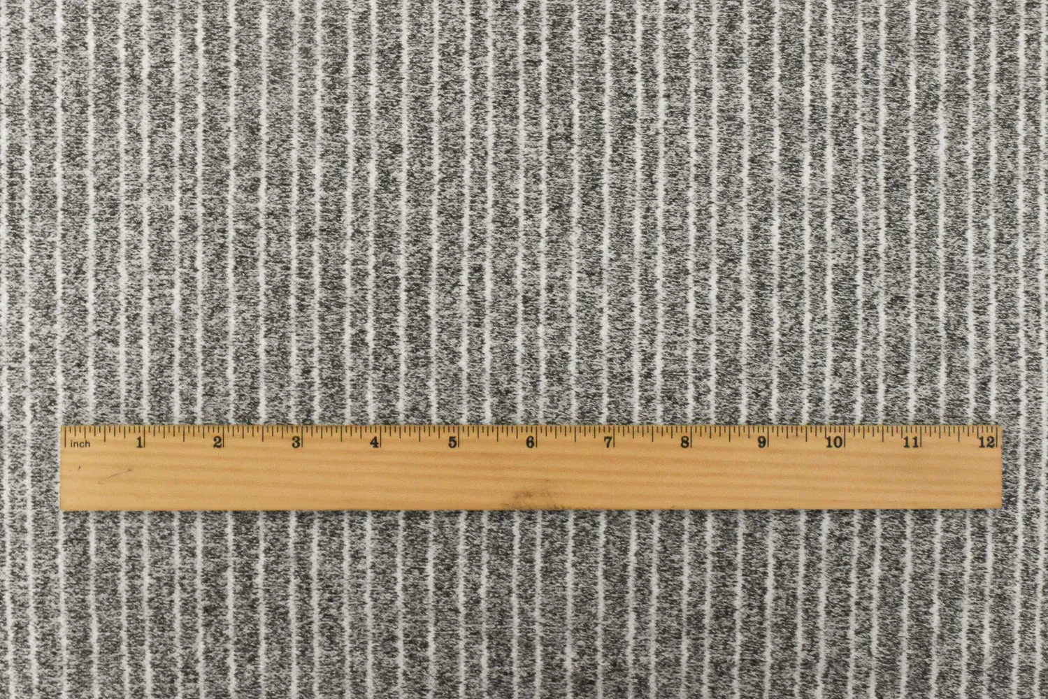Off Black-White Striped Texture Stretch Jersey Knit Fabric