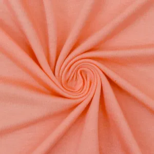Peach Solid Stretch Spandex Rayon Modal Jersey Knit Fabric