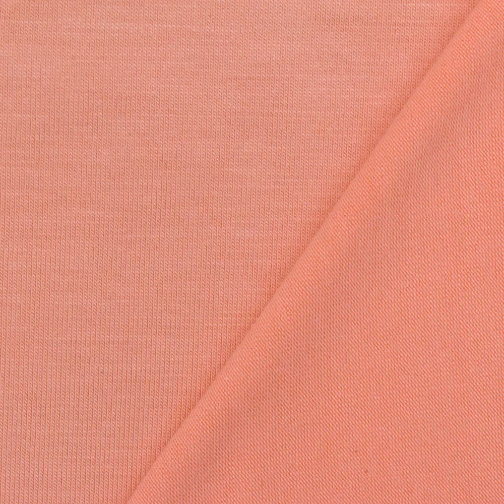 Peach Solid Stretch Spandex Rayon Modal Jersey Knit Fabric