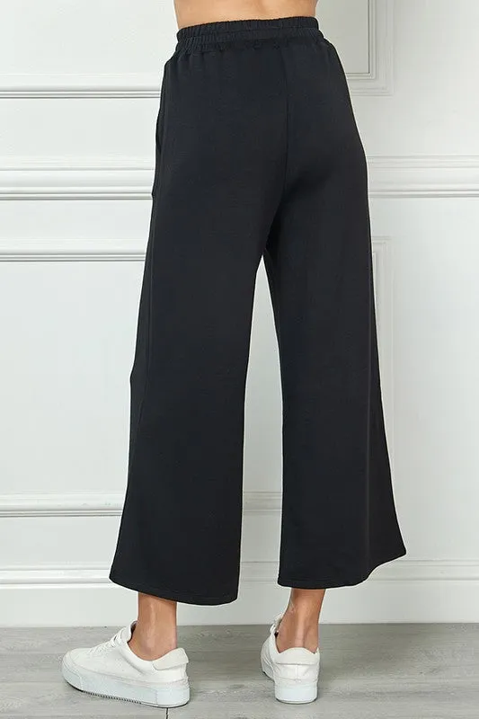 Plus Soft Cropped Wide Pants