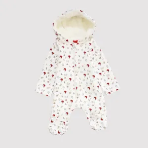 Reindeer Head Long-Sleeved Hooded Baby Footie