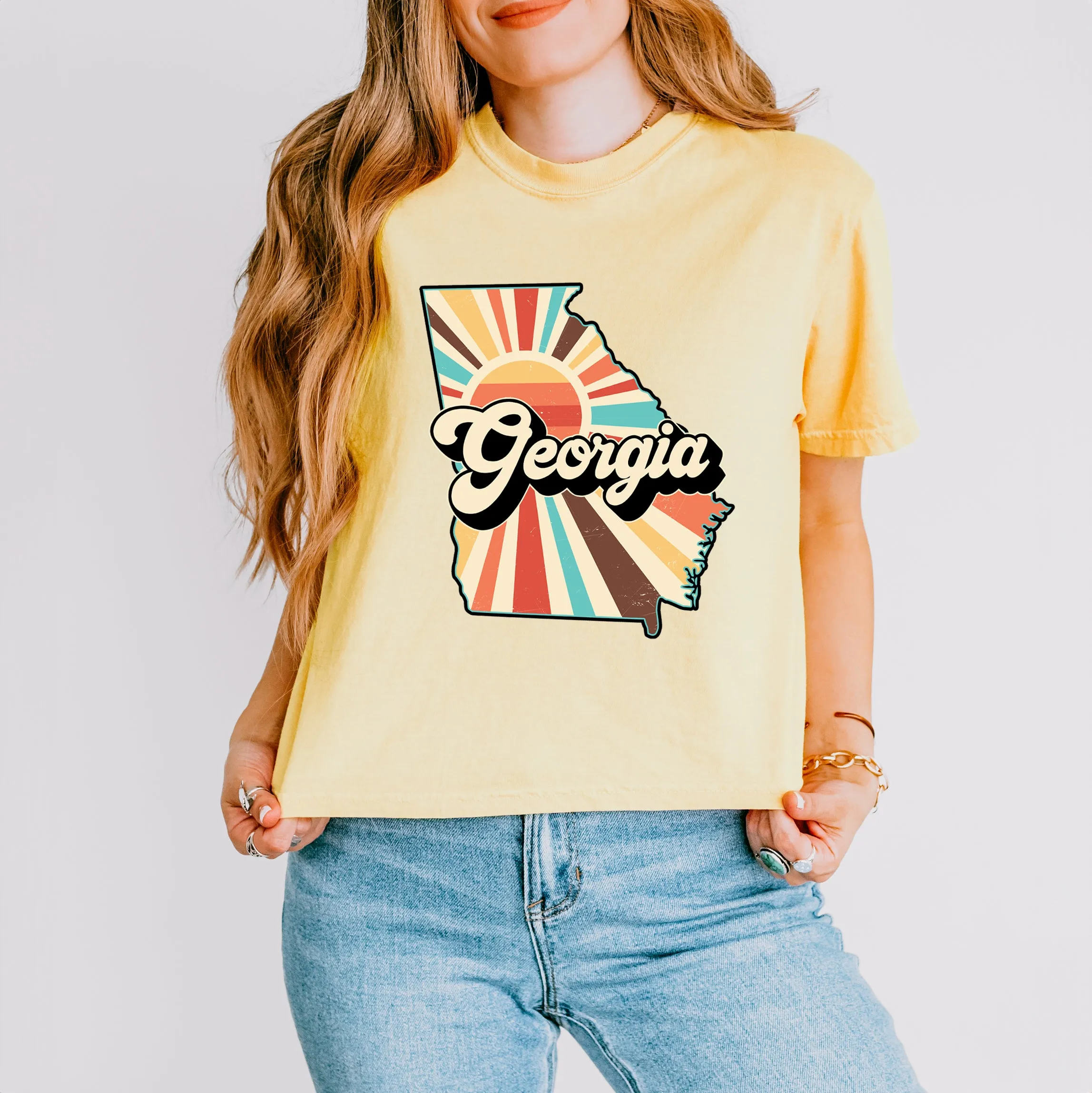 Retro Georgia | Relaxed Fit Cropped Tee
