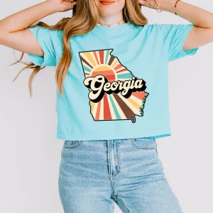 Retro Georgia | Relaxed Fit Cropped Tee