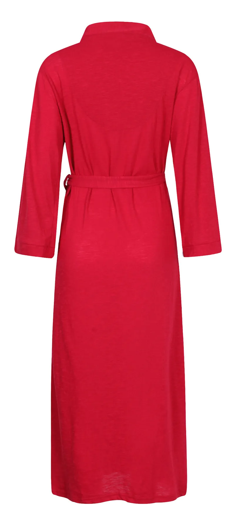 Richie House Kimono Cotton Robe Long Belted Robe Dressing Gown Lounge Night Spa RHW2824
