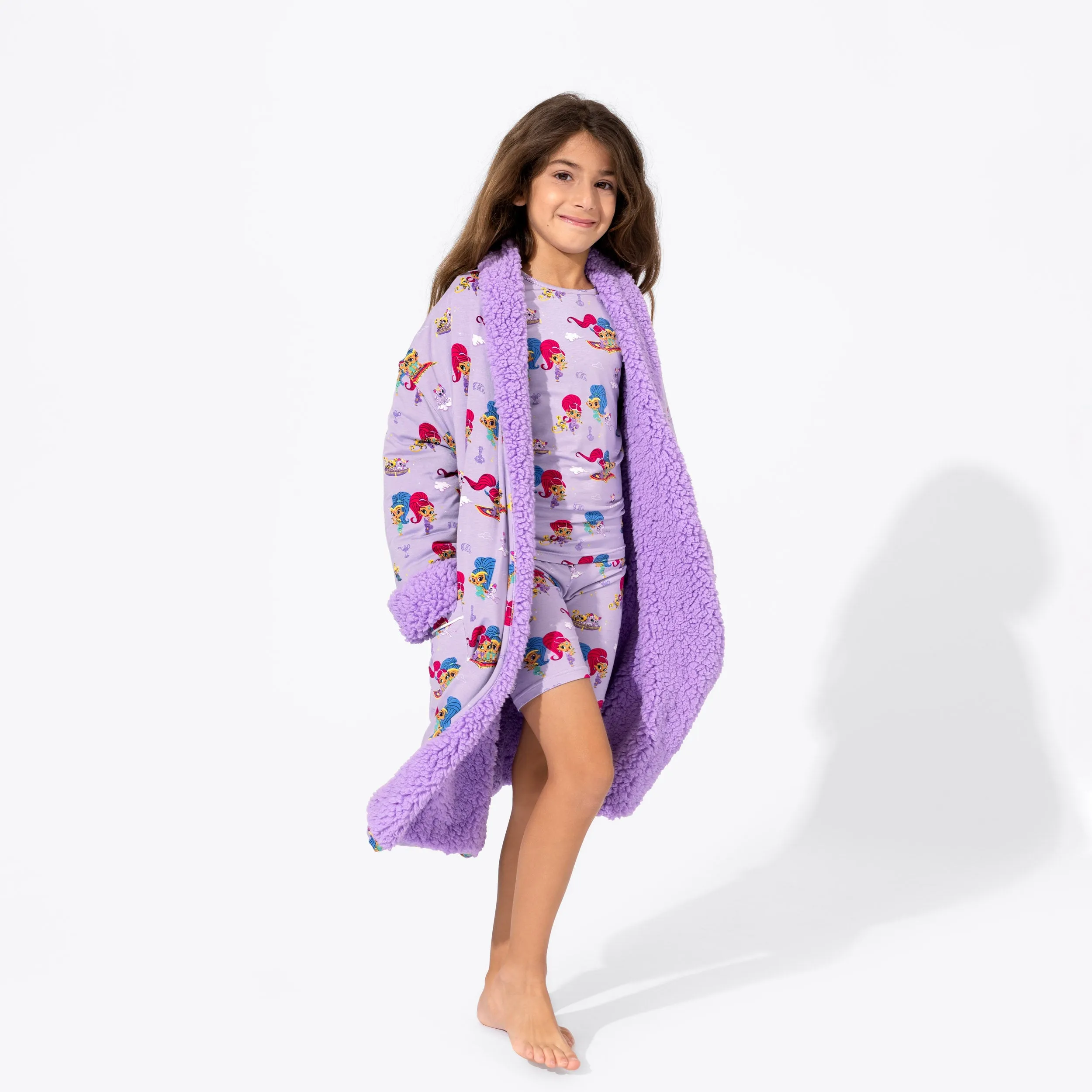 Shimmer and Shine Bamboo Kids Sherpa Robe