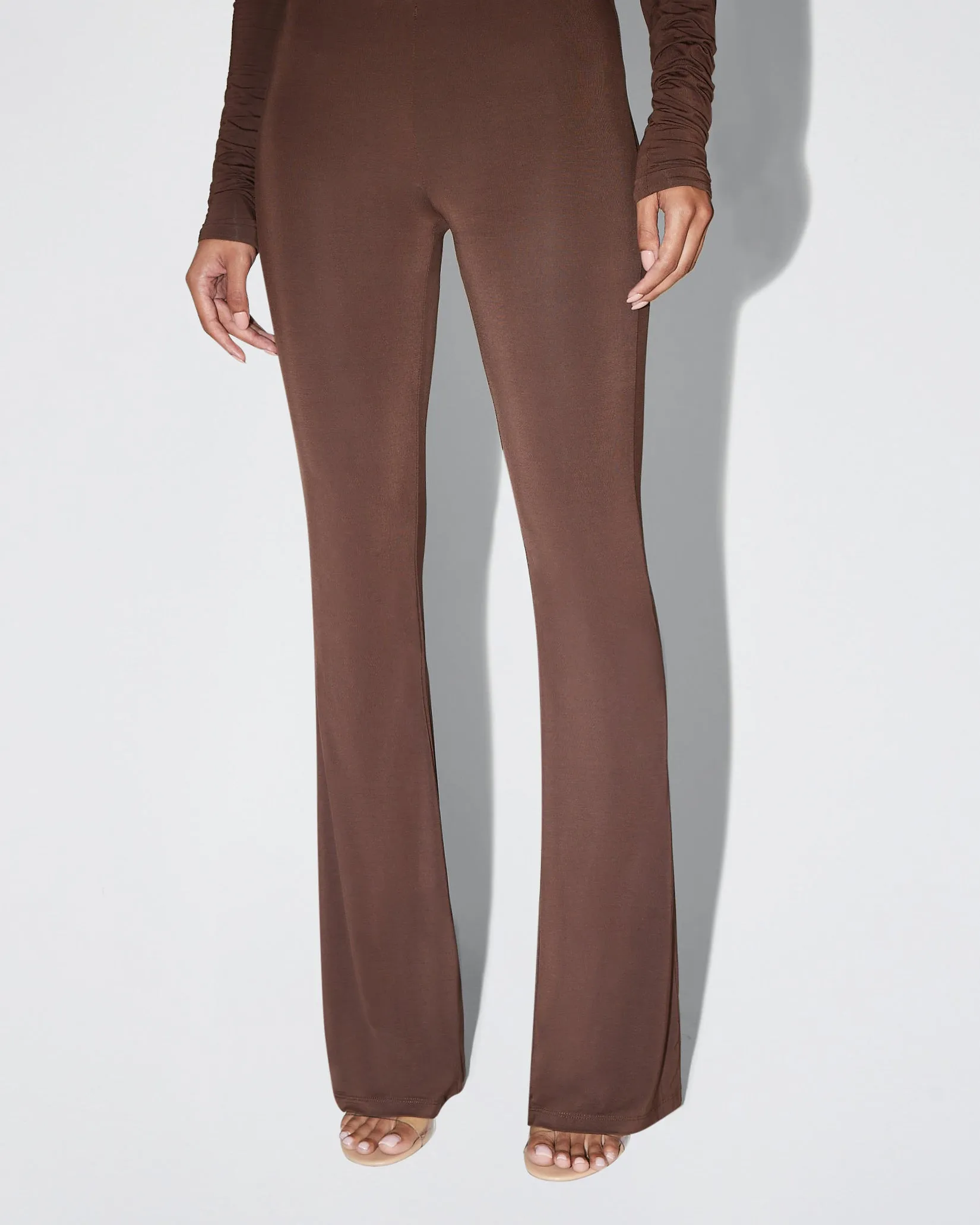 Soft Stretch Low Rise Pant | Chocolate