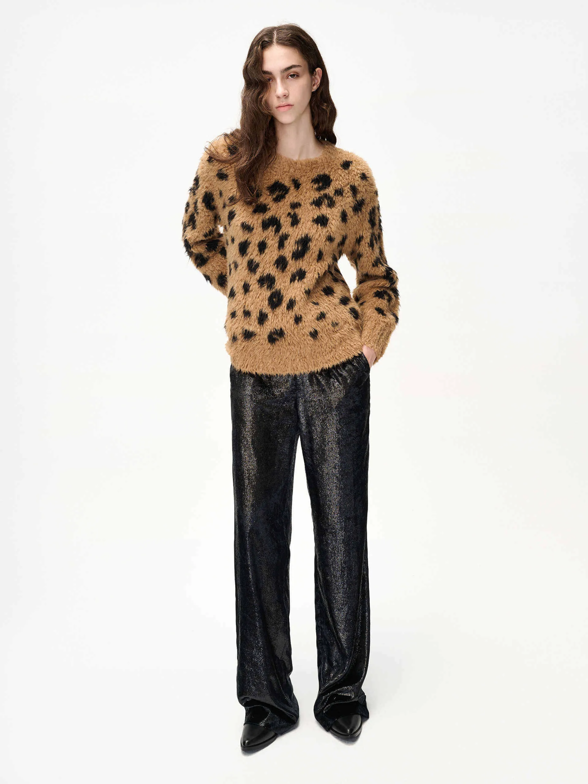 Soft Textured Straight Pants
