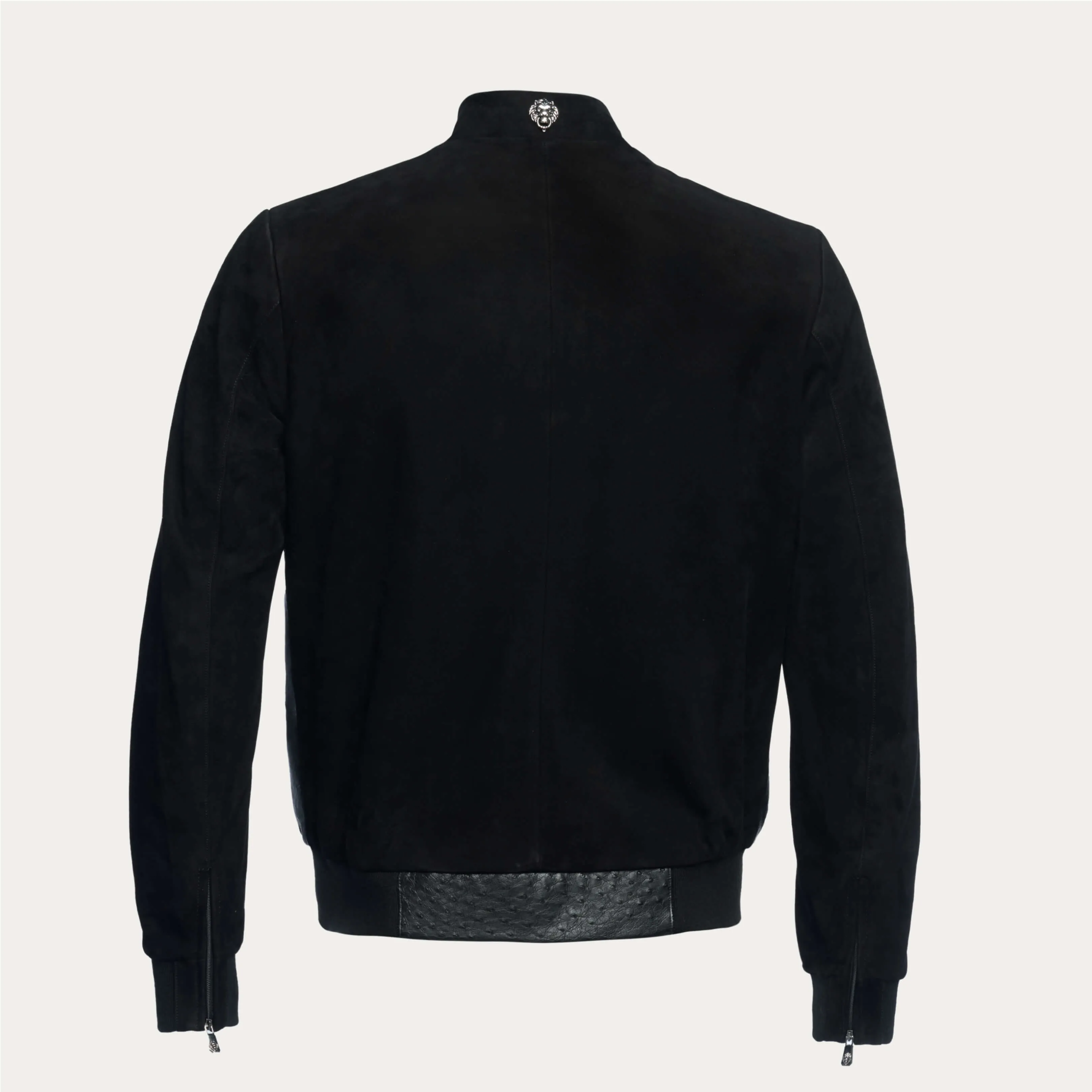 Suede & Ostrich Leather Blouson Jacket