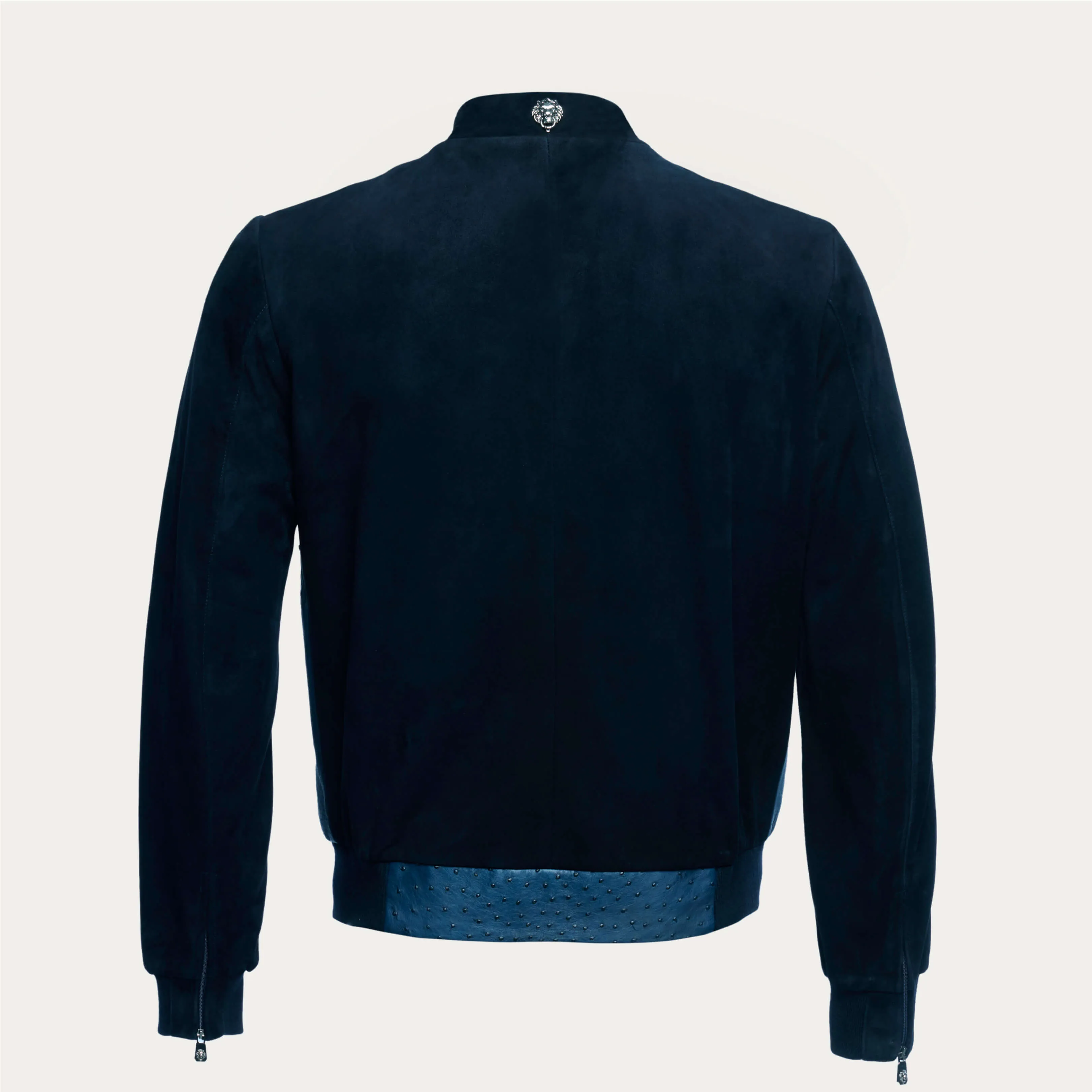 Suede & Ostrich Leather Blouson Jacket