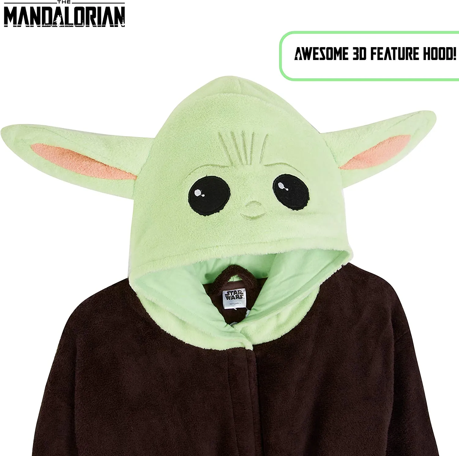 The Mandalorian Baby Yoda Dressing Gown Mens, Mandalorian Hooded Bath Robe