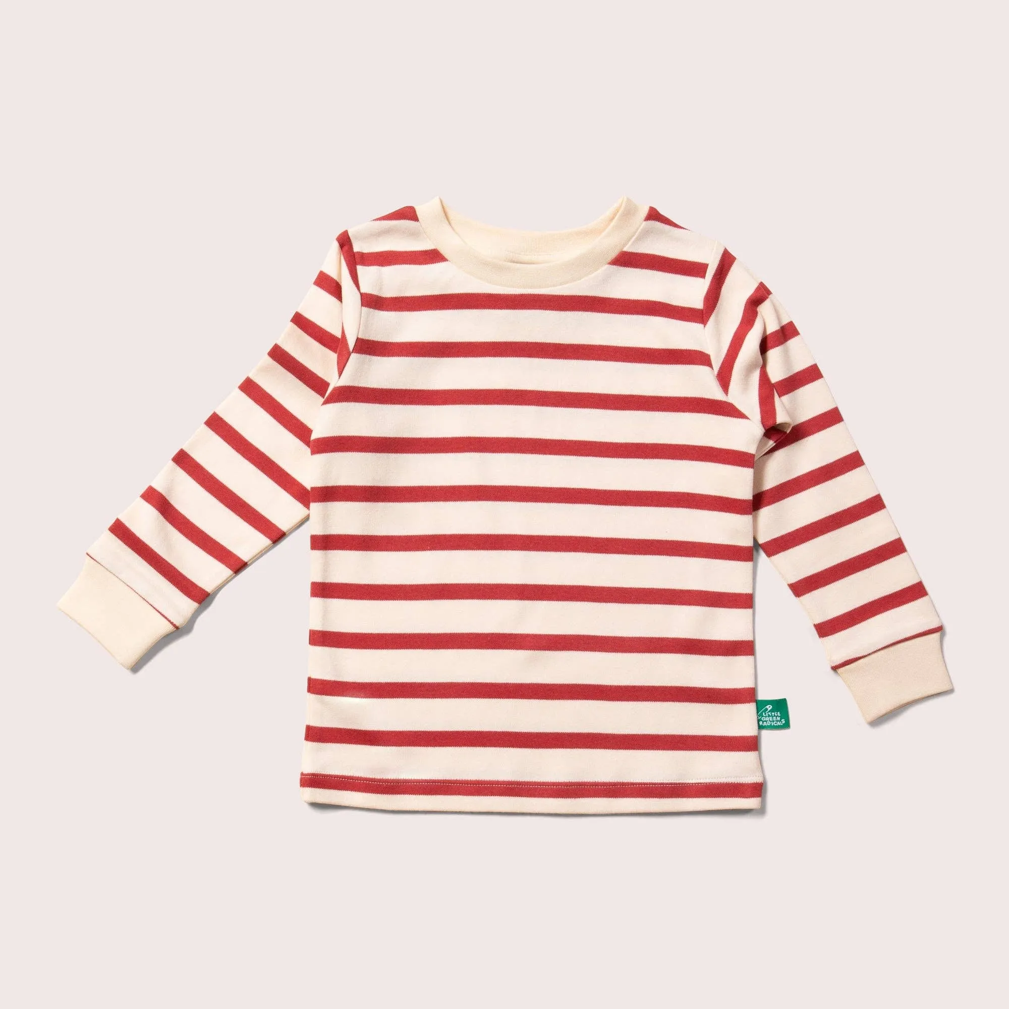 Top & pants set- soft red stripes