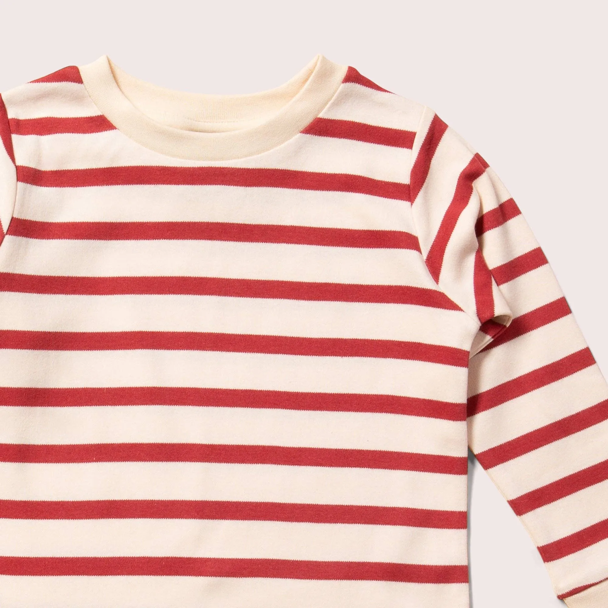 Top & pants set- soft red stripes