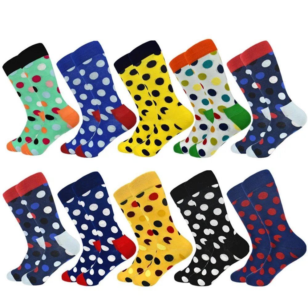 Unisex Colourful Classic dot Pattern Cotton Happy Socks