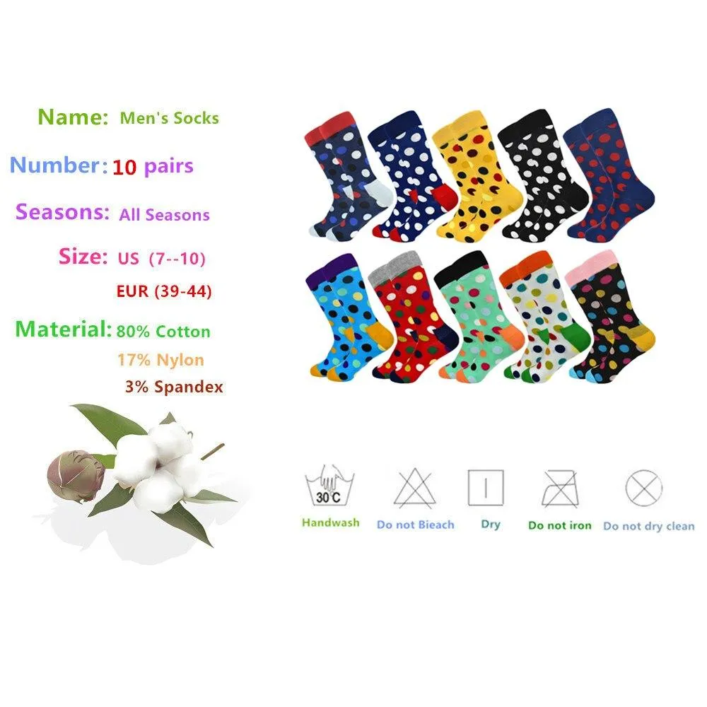 Unisex Colourful Classic dot Pattern Cotton Happy Socks