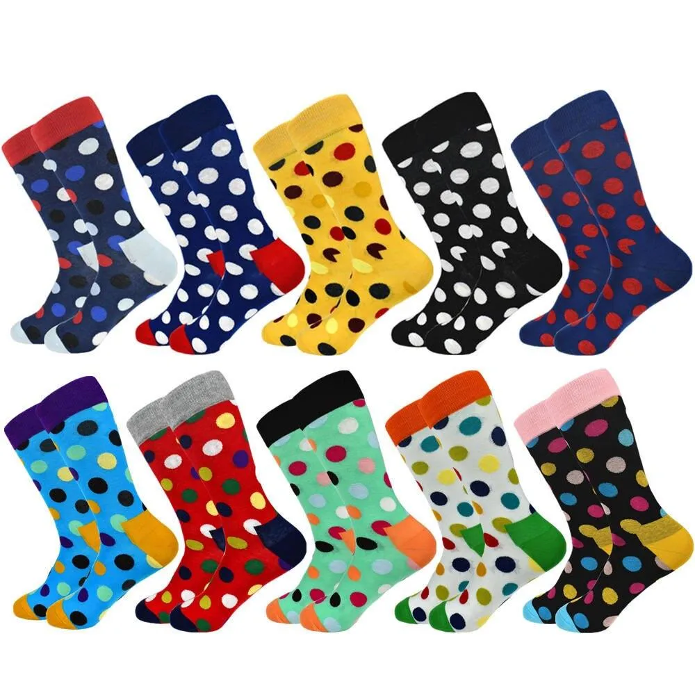 Unisex Colourful Classic dot Pattern Cotton Happy Socks