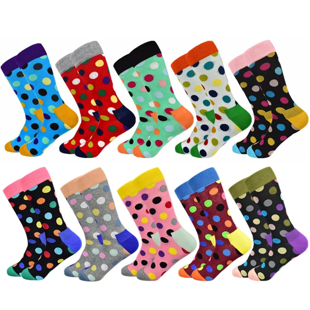 Unisex Colourful Classic dot Pattern Cotton Happy Socks