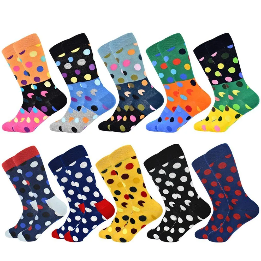 Unisex Colourful Classic dot Pattern Cotton Happy Socks