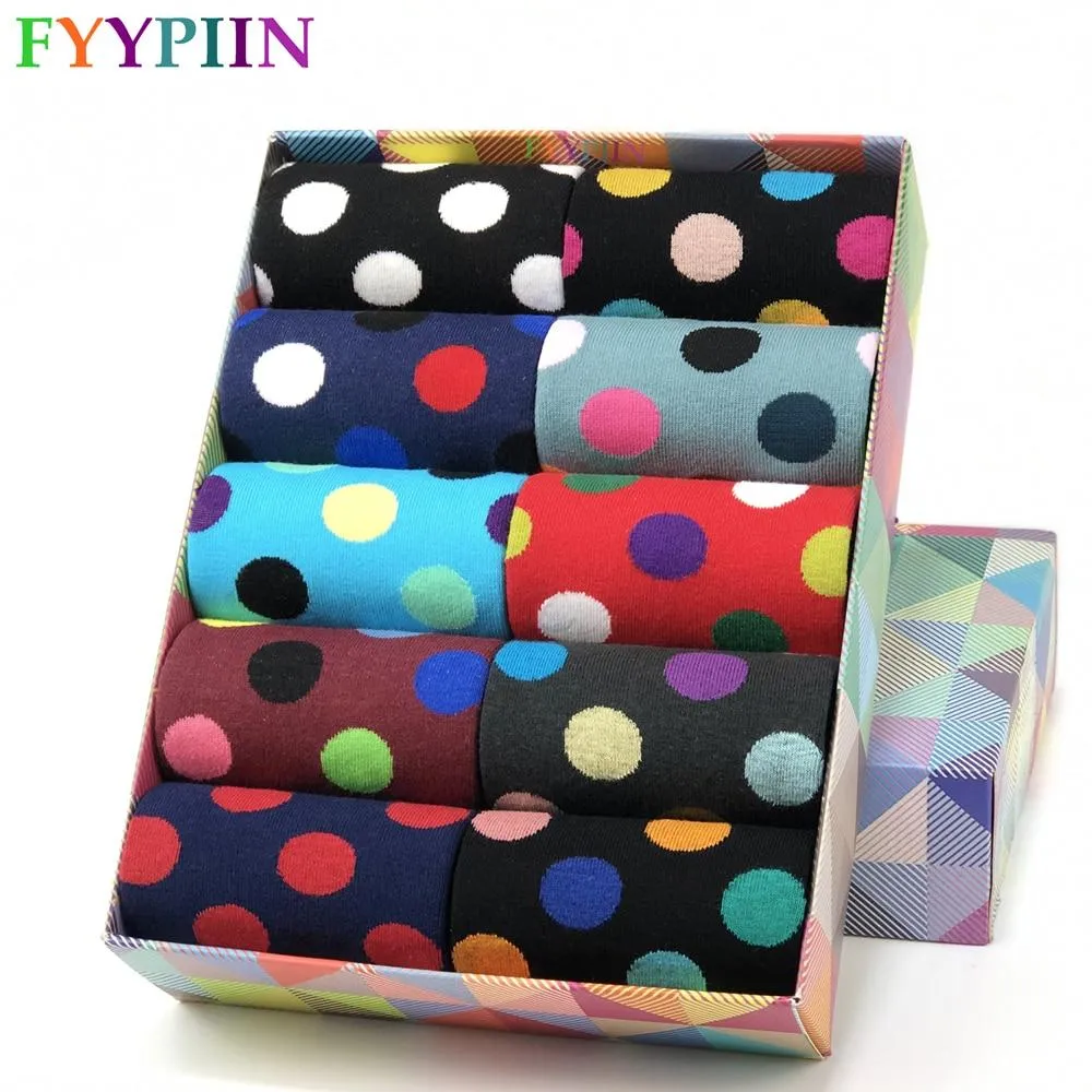 Unisex Colourful Classic dot Pattern Cotton Happy Socks
