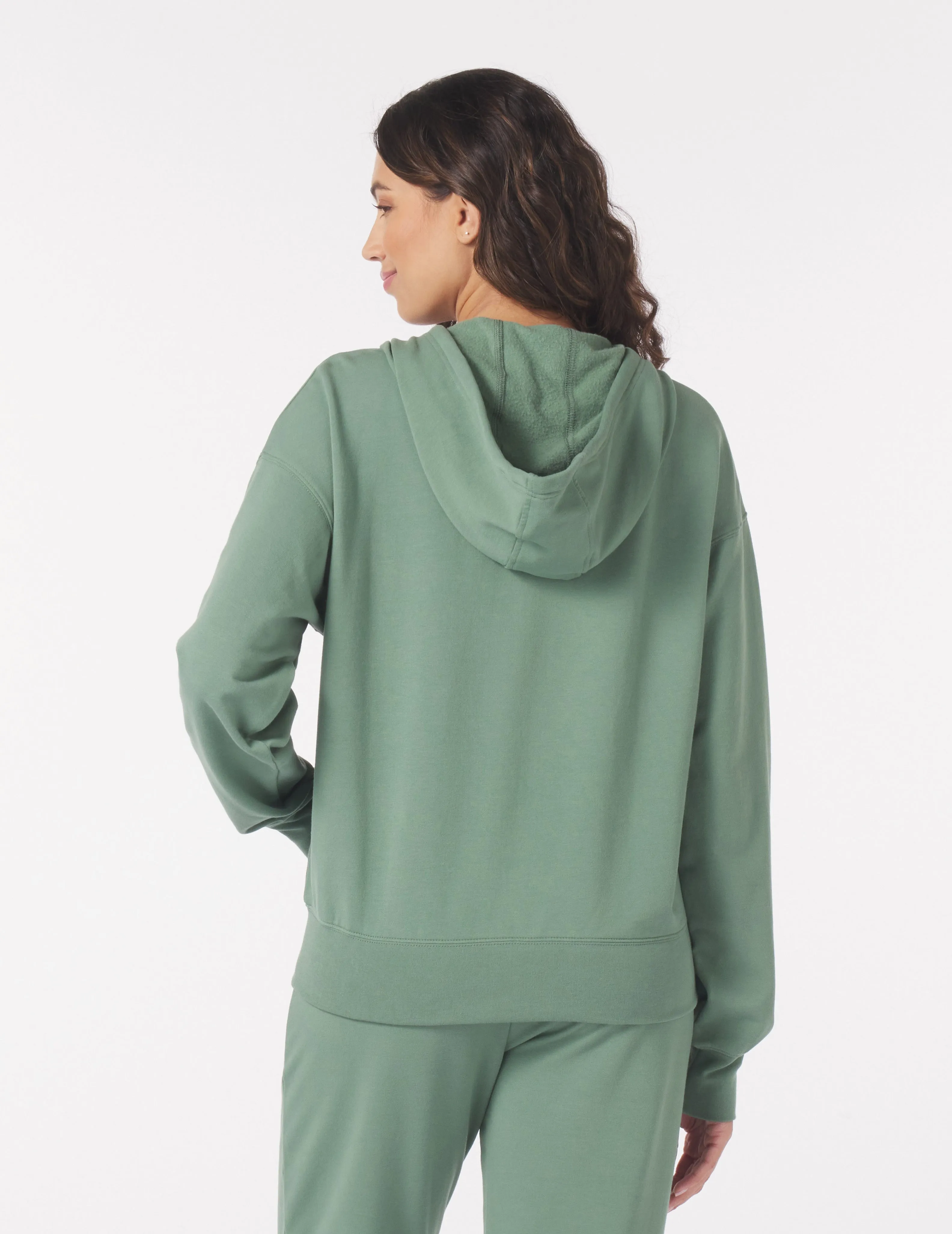 Vintage Oversized Zip Up: Sage/Tonal Stripes