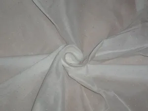 WHITE cotton modal fabric DOBBY dot DESIGN 54" wide [7136]