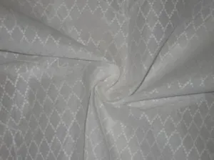 White cotton organdy fabric leno dobby diamond design 44&quot; wide