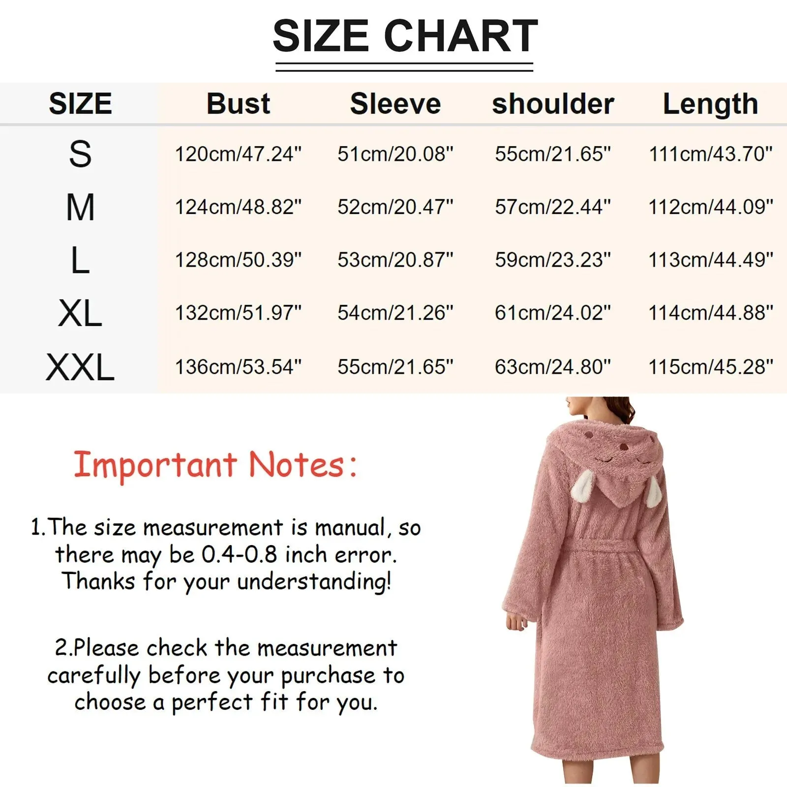 Women's 3d Ear Hooded Flannel Bathrobe Soft And Warm Double Faced Velvet Bathrobe Sexy Pajamas Thickened Winter Home Bathrobe